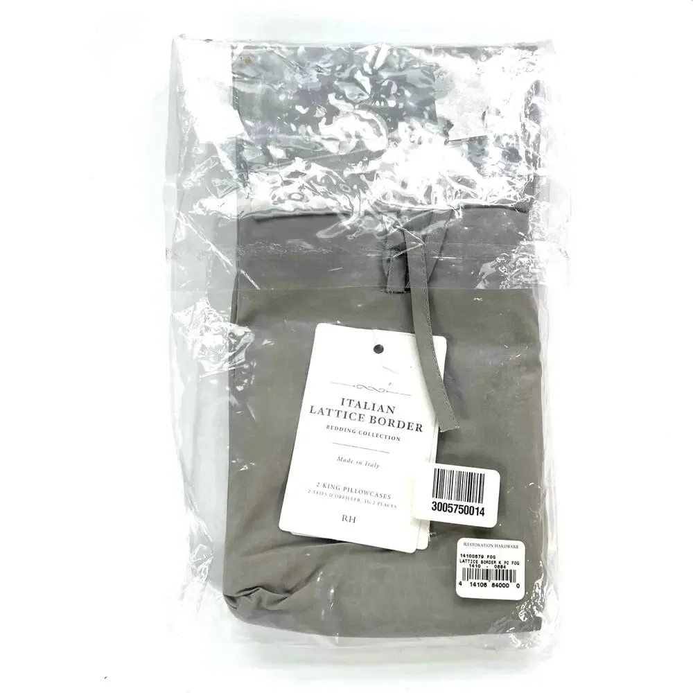 Restation Hardware Italian Lattice Border pillowcases